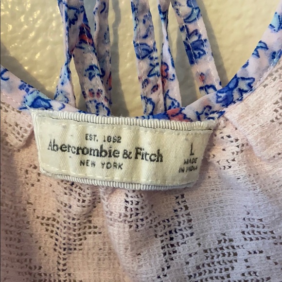 Abercrombie Floral Lace Tank Top (Pink Purple) - Picture 5 of 5